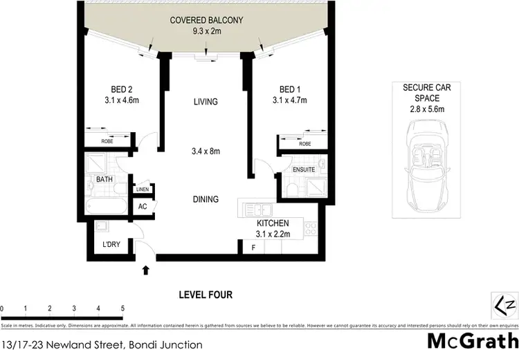 Floorplan of Homely apartment listing, 13/17-23 Newland Street, Bondi Junction NSW 2022
