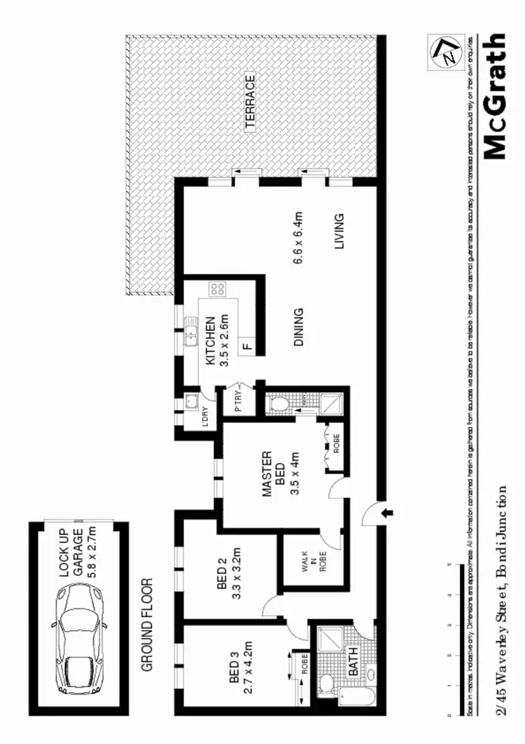 Floorplan of Homely apartment listing, 2/45 Waverley Street, Bondi Junction NSW 2022