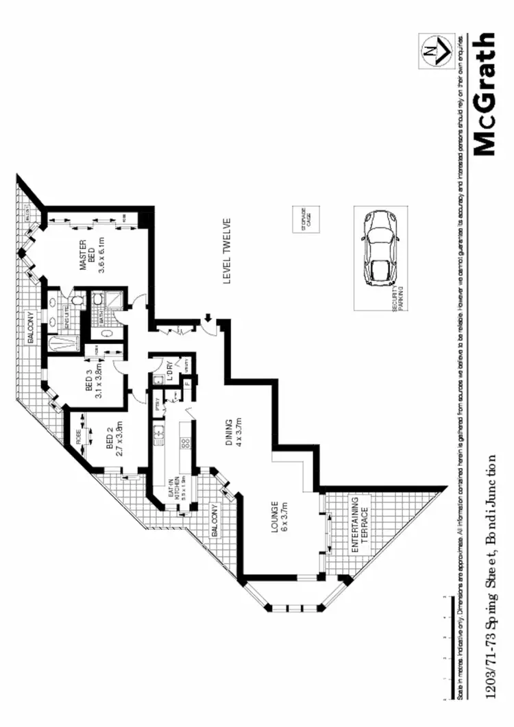 Floorplan of Homely apartment listing, 1203/71 Spring Street, Bondi Junction NSW 2022