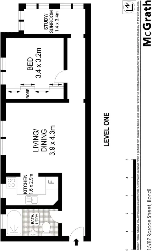 Floorplan of Homely apartment listing, 15/87 Roscoe Street, Bondi Beach NSW 2026