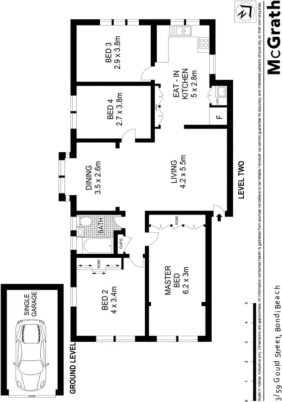 Floorplan of Homely apartment listing, 3/59 Gould Street, Bondi Beach NSW 2026