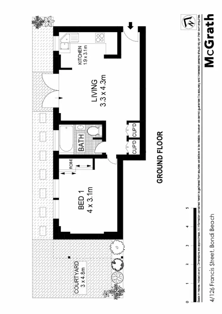 Floorplan of Homely apartment listing, 4/126 Francis Street, Bondi Beach NSW 2026