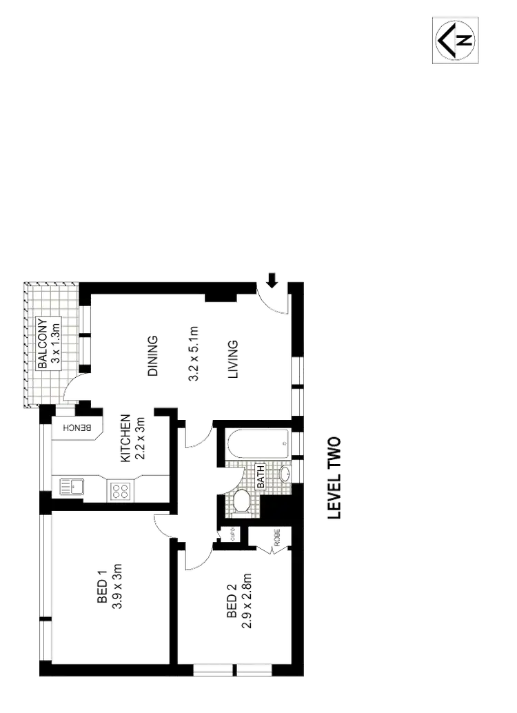 Floorplan of Homely apartment listing, 11/24 Sandridge Street, Bondi Beach NSW 2026