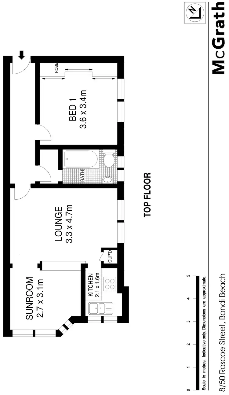 Floorplan of Homely apartment listing, 8/50 Roscoe Street, Bondi Beach NSW 2026