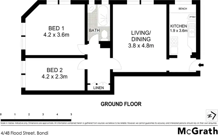 Floorplan of Homely apartment listing, 4/48 Flood Street, Bondi NSW 2026
