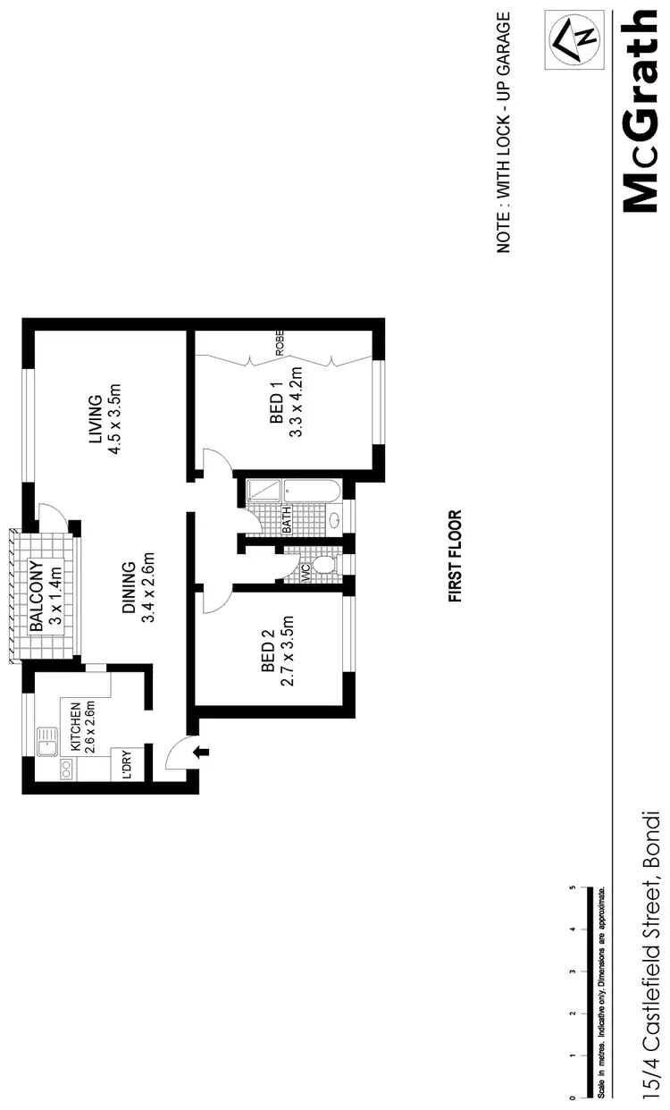 Floorplan of Homely apartment listing, 15/4 Castlefield Street, Bondi NSW 2026