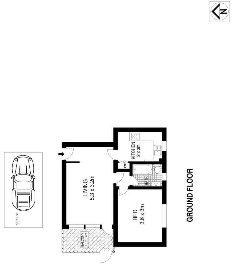 Floorplan of Homely apartment listing, 5/4 Castlefield Street, Bondi NSW 2026