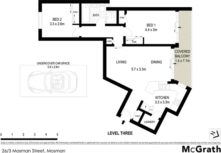 Floorplan of Homely apartment listing, 26/3 Mosman Street, Mosman NSW 2088