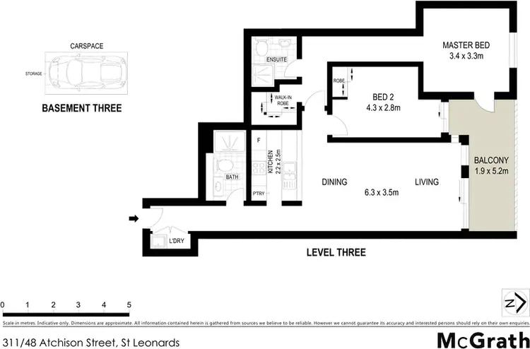 Floorplan of Homely apartment listing, 311/48 Atchison Street, St Leonards NSW 2065