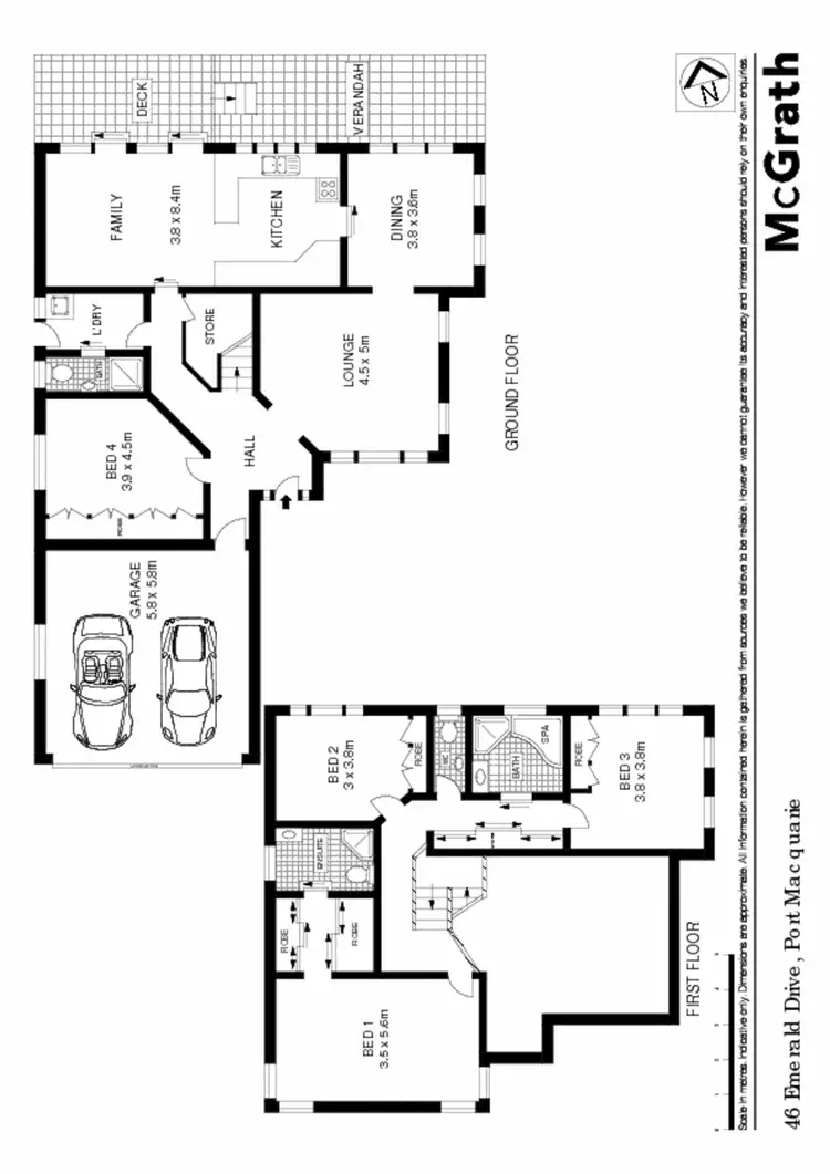 Floorplan of Homely house listing, 46 Emerald Drive, Port Macquarie NSW 2444