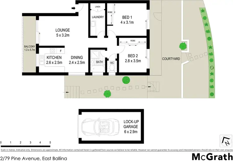 Floorplan of Homely apartment listing, 2/79 Pine Avenue, East Ballina NSW 2478