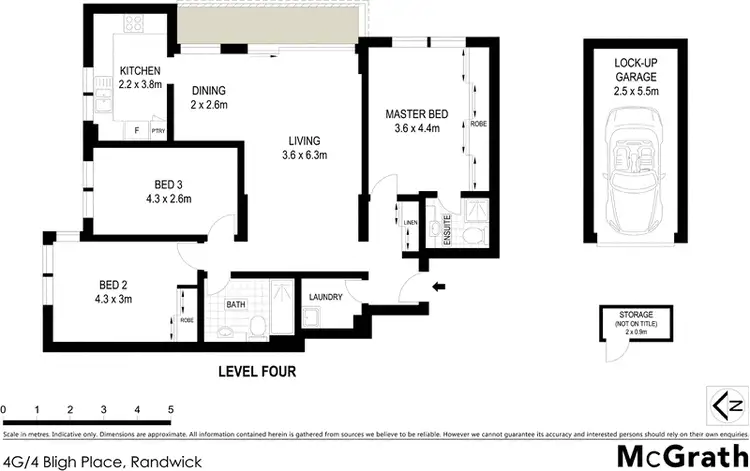 Floorplan of Homely apartment listing, 4G/4 Bligh Place, Randwick NSW 2031