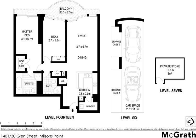Floorplan of Homely apartment listing, 1401/30 Glen Street, Milsons Point NSW 2061