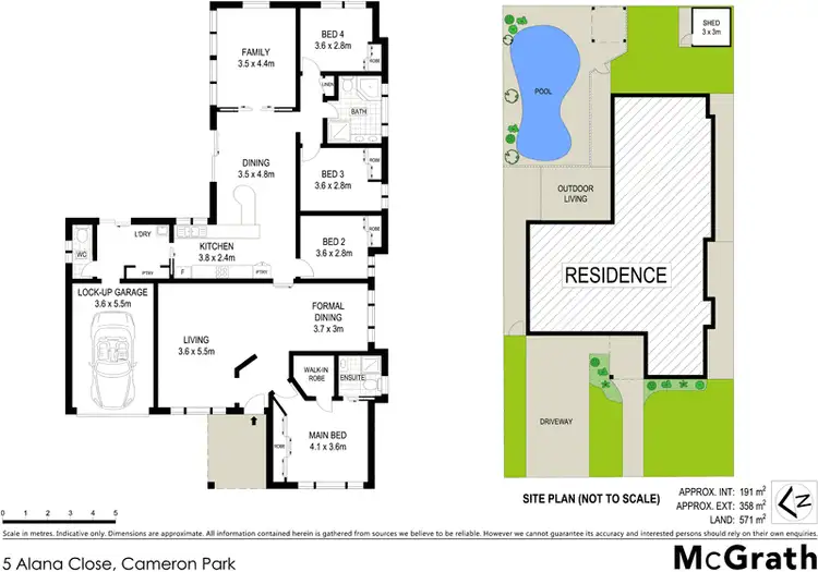 Floorplan of Homely house listing, 5 Alana Close, Cameron Park NSW 2285
