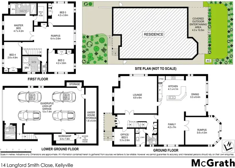 Floorplan of Homely house listing, 14 Langford Smith Close, Kellyville NSW 2155