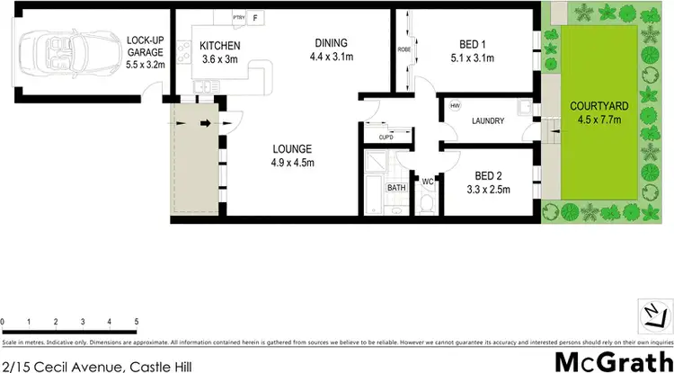 Floorplan of Homely villa listing, 2/15 Cecil Avenue, Castle Hill NSW 2154