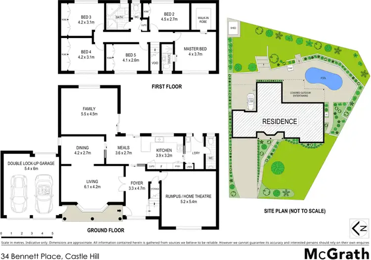 Floorplan of Homely house listing, 34 Bennett Place, Castle Hill NSW 2154