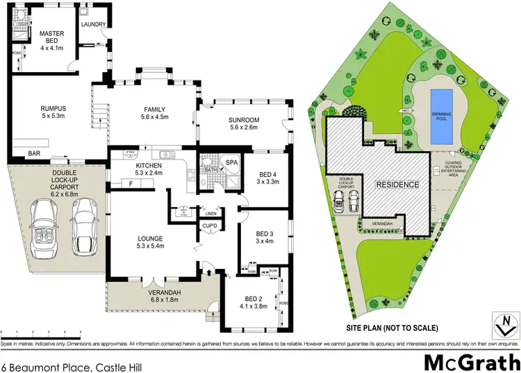 Floorplan of Homely house listing, 6 Beaumont Place, Castle Hill NSW 2154