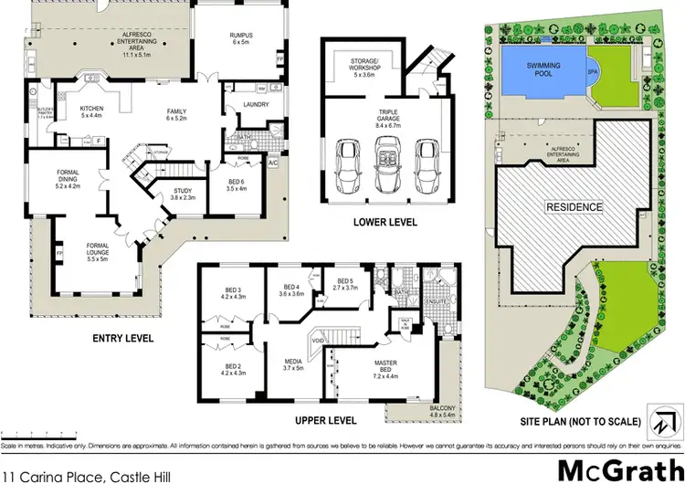Floorplan of Homely house listing, 11 Carina Place, Castle Hill NSW 2154