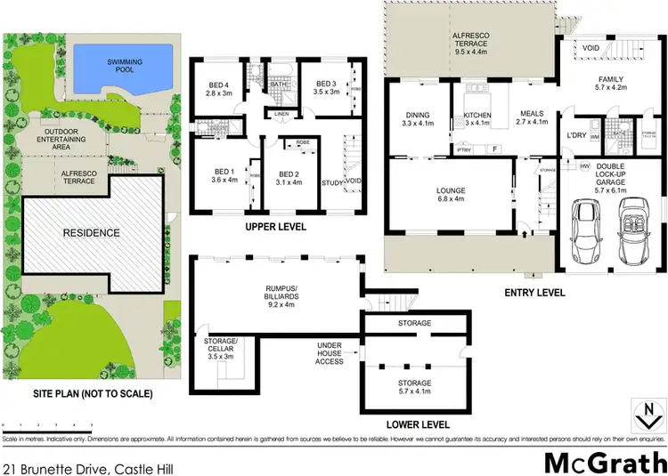 Floorplan of Homely house listing, 21 Brunette Drive, Castle Hill NSW 2154