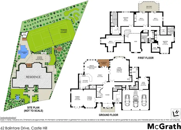 Floorplan of Homely house listing, 62 Balintore Drive, Castle Hill NSW 2154