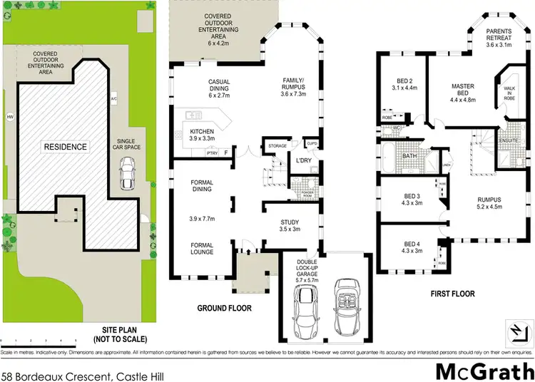 Floorplan of Homely house listing, 58 Bordeaux Crescent, Castle Hill NSW 2154