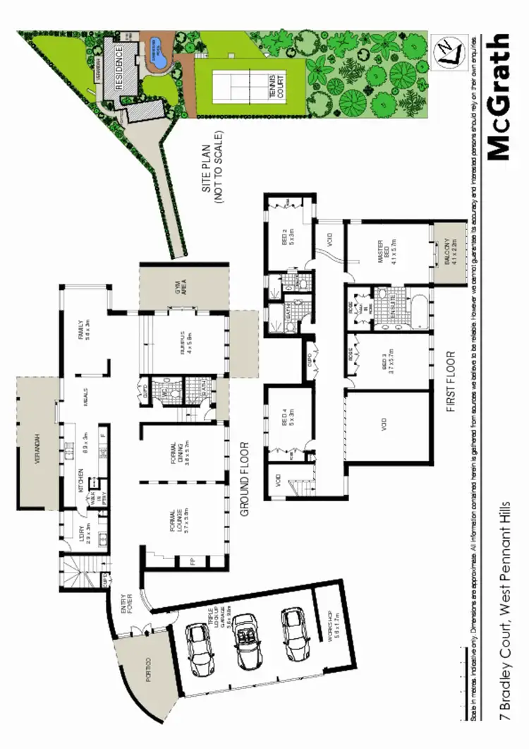 Floorplan of Homely house listing, 7 Bradley Court, West Pennant Hills NSW 2125
