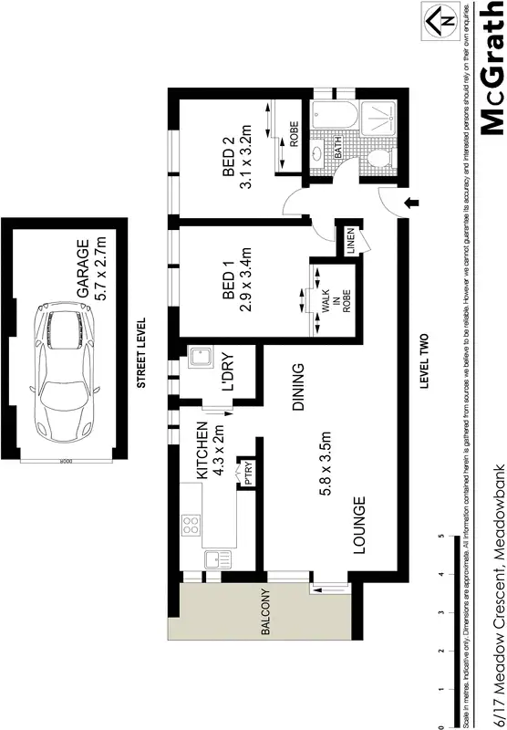 Floorplan of Homely apartment listing, 6/17 Meadow Crescent, Meadowbank NSW 2114