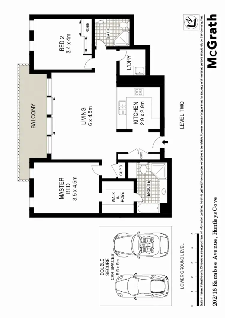 Floorplan of Homely apartment listing, 202/16 Karrabee Avenue, Huntleys Cove NSW 2111