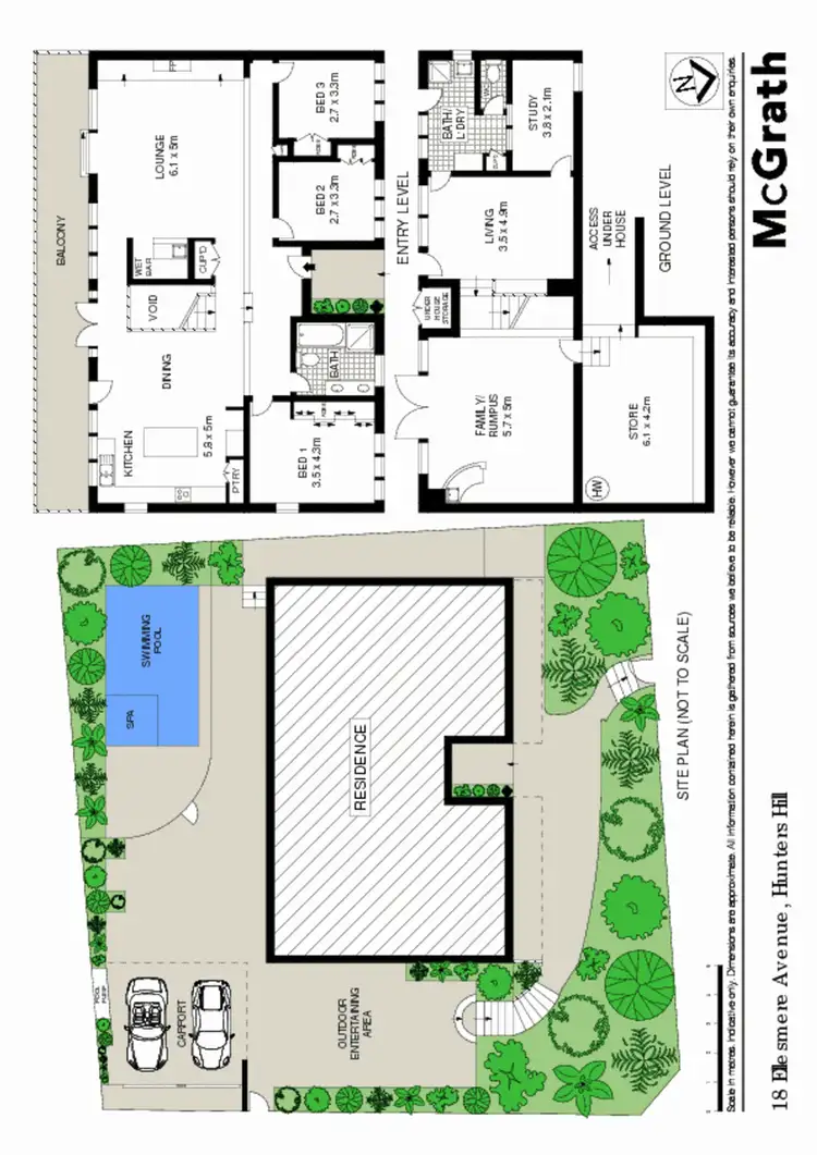 Floorplan of Homely house listing, 18 Ellesmere Avenue, Hunters Hill NSW 2110