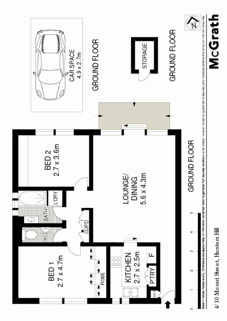 Floorplan of Homely apartment listing, 4/10 Mount Street, Hunters Hill NSW 2110