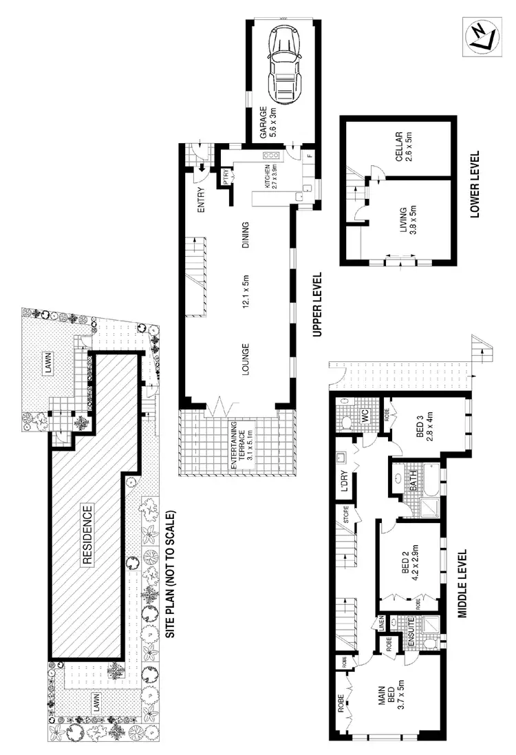 Floorplan of Homely townhouse listing, 40 Milner Crescent, Wollstonecraft NSW 2065