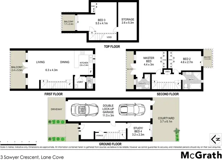 Floorplan of Homely townhouse listing, 3 Sawyer Crescent, Lane Cove NSW 2066