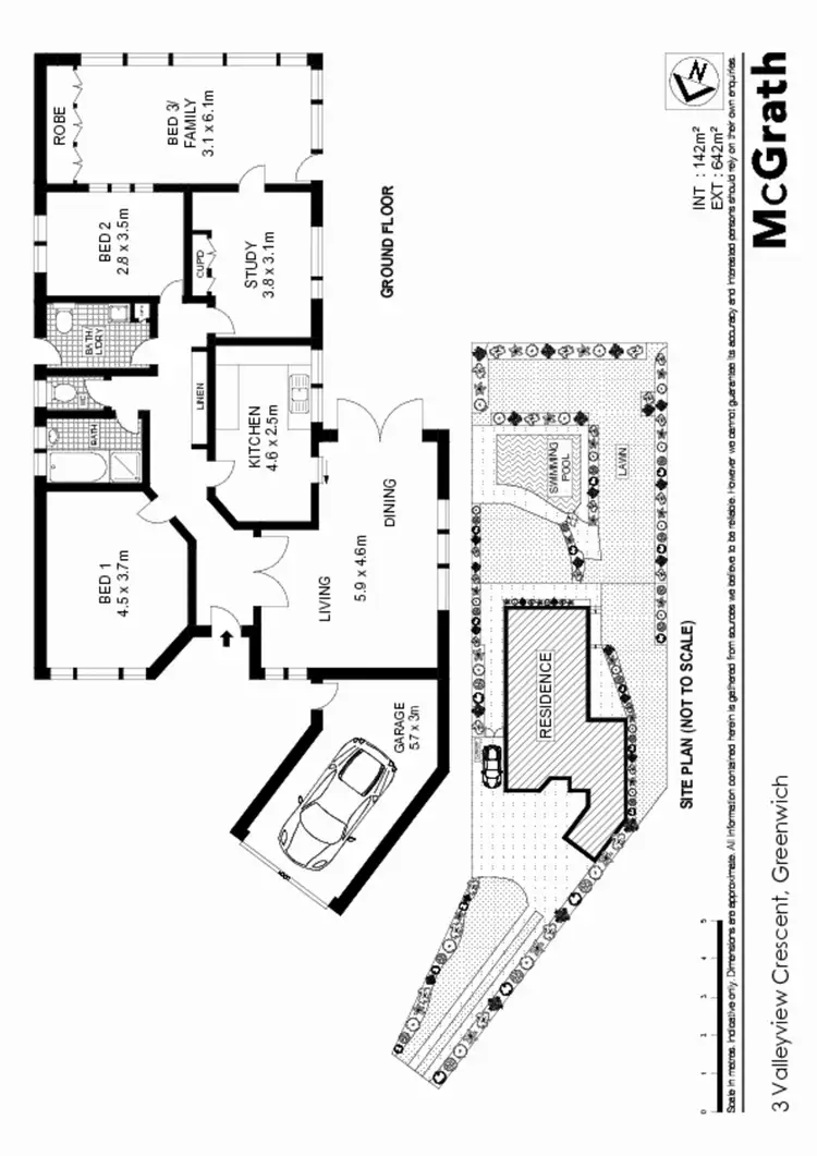Floorplan of Homely house listing, 3 Valleyview Crescent, Greenwich NSW 2065