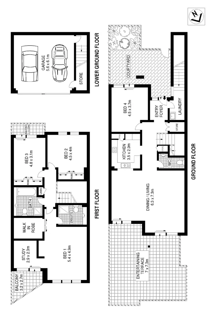 Floorplan of Homely townhouse listing, 305/24 Karrabee Avenue, Huntleys Cove NSW 2111