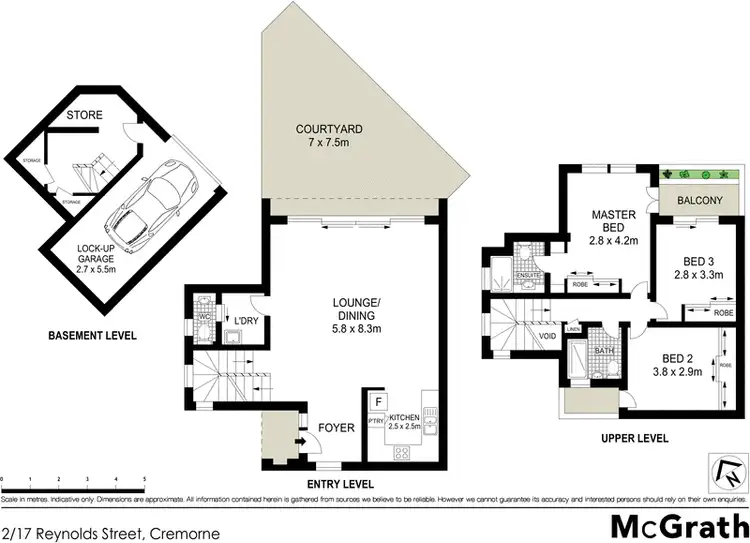 Floorplan of Homely townhouse listing, 2/17 Reynolds Street, Cremorne NSW 2090