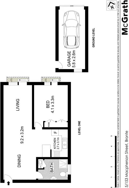 Floorplan of Homely apartment listing, 5/153 Macpherson Street, Bronte NSW 2024