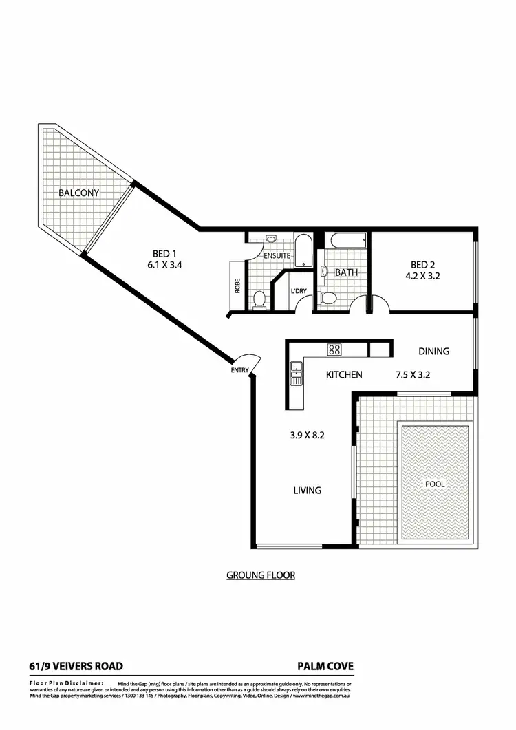Floorplan of Homely apartment listing, 61/9 Veivers Road, Palm Cove QLD 4879