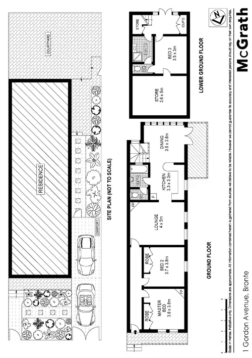 Floorplan of Homely house listing, 1 Gordon Place, Bronte NSW 2024