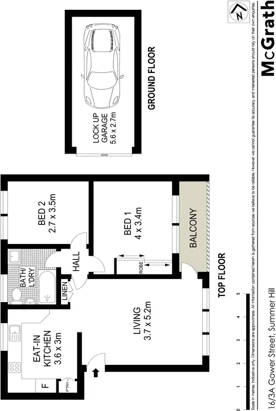 Floorplan of Homely apartment listing, 16/3A Gower Street, Summer Hill NSW 2130