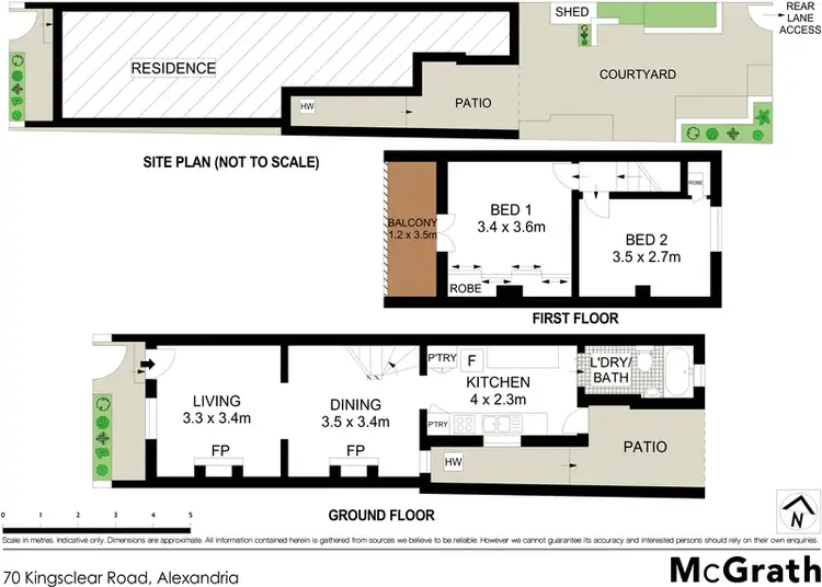 Floorplan of Homely house listing, 70 Kingsclear Road, Alexandria NSW 2015