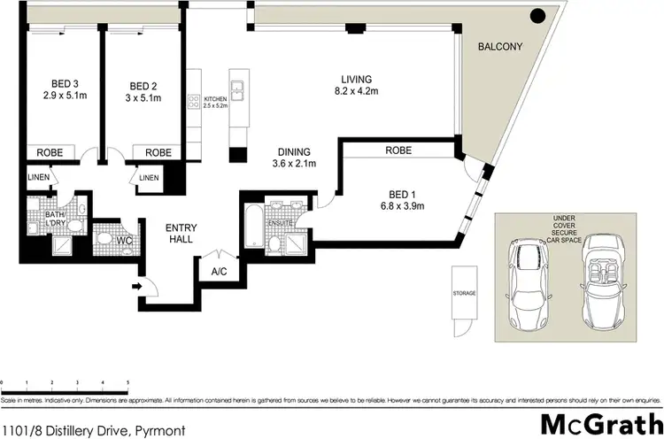 Floorplan of Homely apartment listing, 1101/8 Distillery Drive, Pyrmont NSW 2009