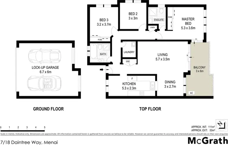 Floorplan of Homely apartment listing, 7/18 Daintree Way, Menai NSW 2234