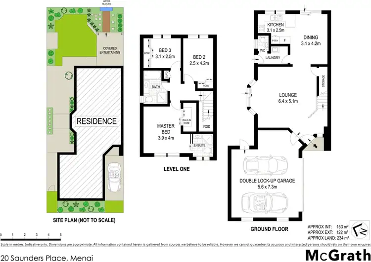 Floorplan of Homely townhouse listing, 20 Saunders Place, Menai NSW 2234