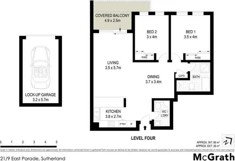 Floorplan of Homely apartment listing, 21/9 East Parade, Sutherland NSW 2232