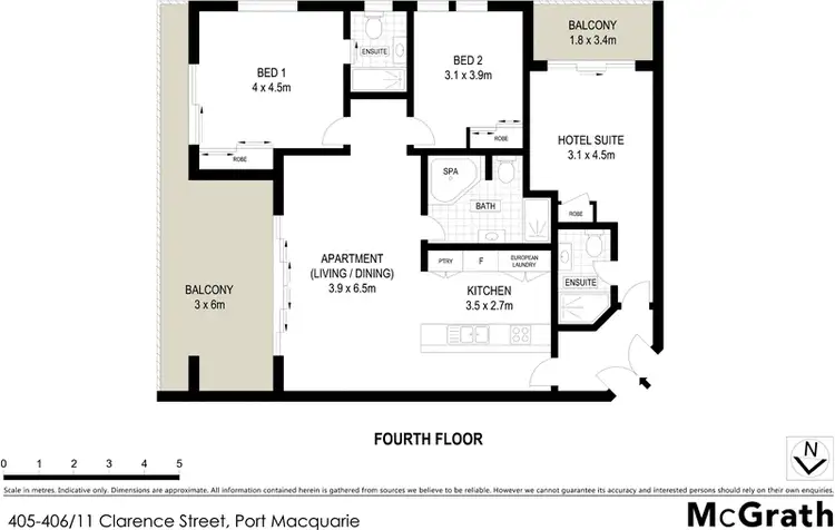 Floorplan of Homely apartment listing, 405-406/11 Clarence Street, Port Macquarie NSW 2444