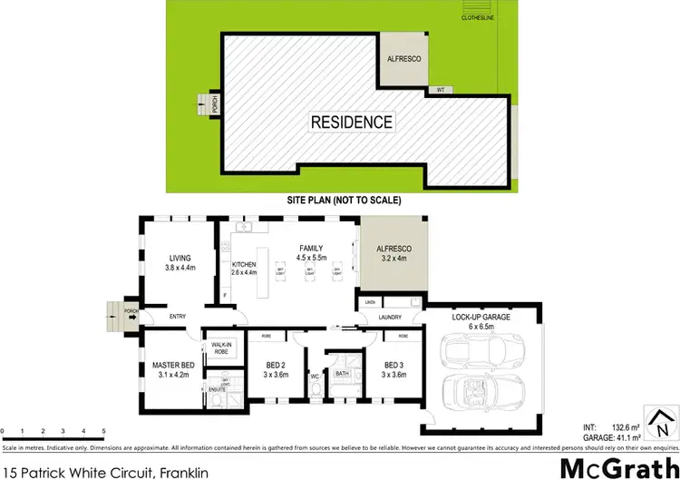 Floorplan of Homely house listing, 15 Patrick White Circuit, Franklin ACT 2913