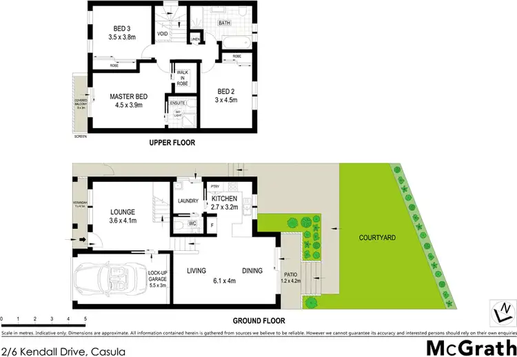Floorplan of Homely townhouse listing, 2/6 Kendall Drive, Casula NSW 2170