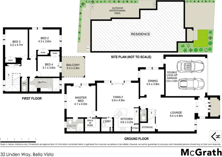 Floorplan of Homely house listing, 32 Linden Way, Bella Vista NSW 2153