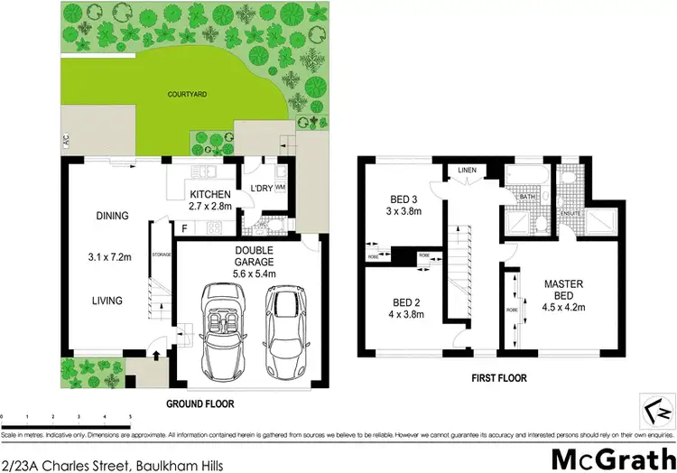 Floorplan of Homely townhouse listing, 2/23A Charles Street, Baulkham Hills NSW 2153